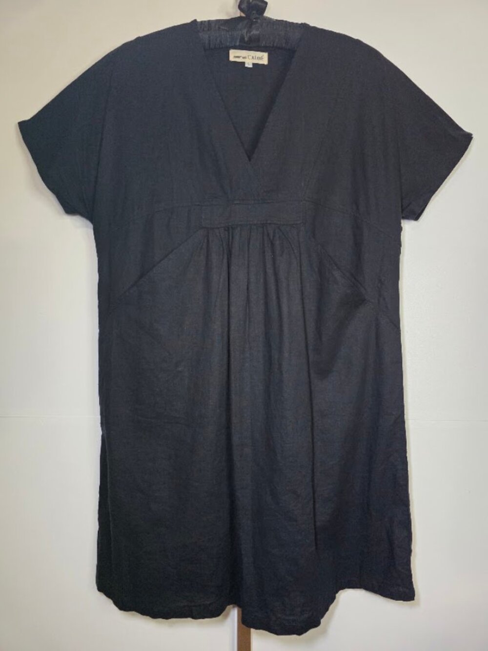 Johnny Was Calme V-neck Shift Dress Organic Cotton/Hemp L